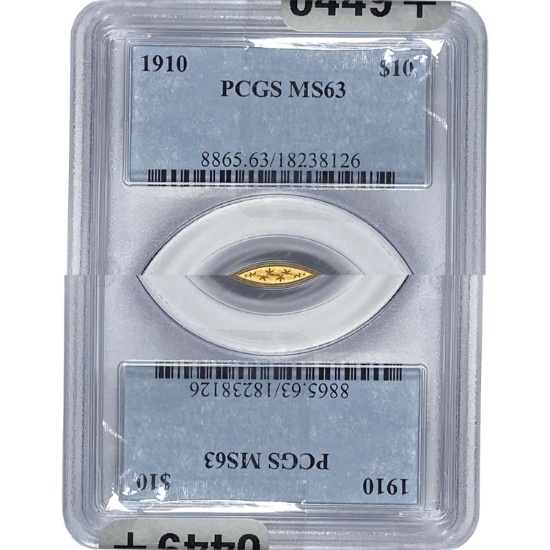 1910 $10 Gold Eagle PCGS MS63