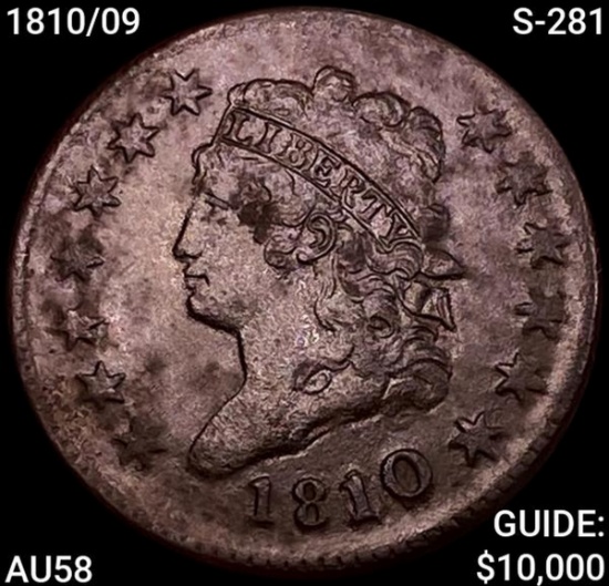 1810/09 S-281 Classic Head Large Cent CHOICE AU