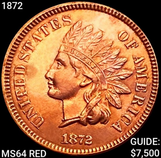1872 Indian Head Cent CHOICE BU RD