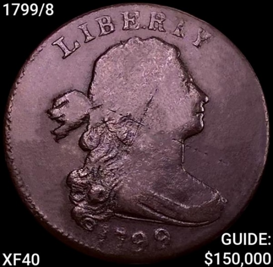 1799/8 Draped Bust Large Cent NEARLY UNCIRCULATED