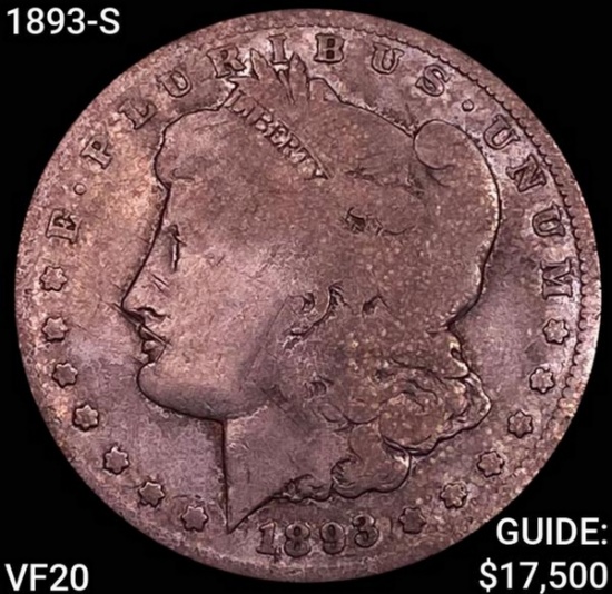 1893-S Morgan Silver Dollar LIGHTLY CIRCULATED