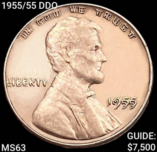 1955/55 DDO Wheat Cent CHOICE BU