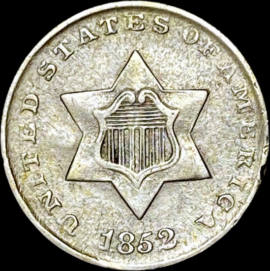 1852 Silver Three-Cent Piece CLOSELY UNCIRCULATED