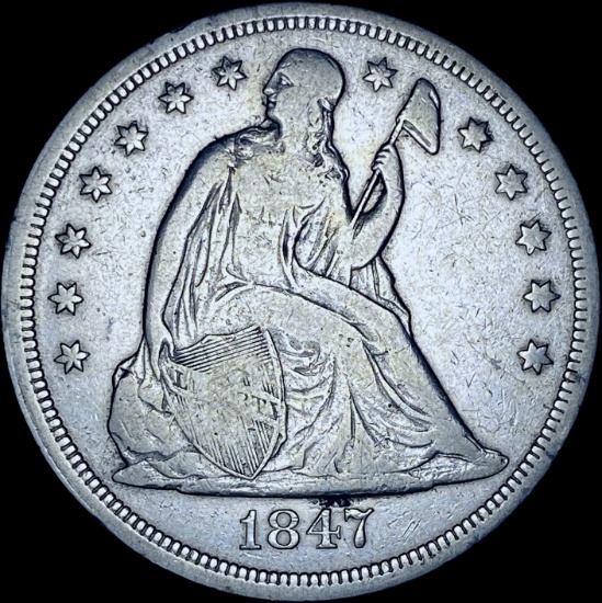 1847 Silver Dollar NICELY CIRCULATED