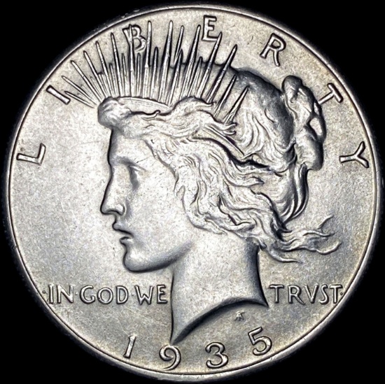 1935-S Silver Peace Dollar CHOICE BU