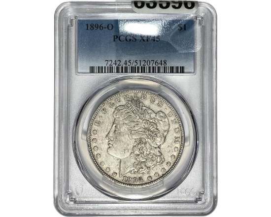 1896-O Morgan Silver Dollar PCGS XF45