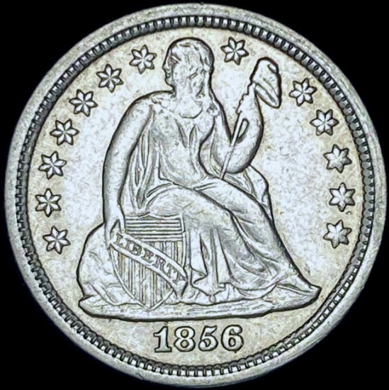 1856 Seated Liberty Dime CHOICE AU