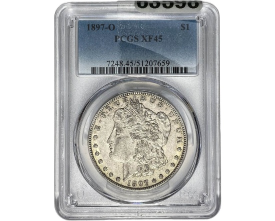 1897-O Morgan Silver Dollar PCGS XF45