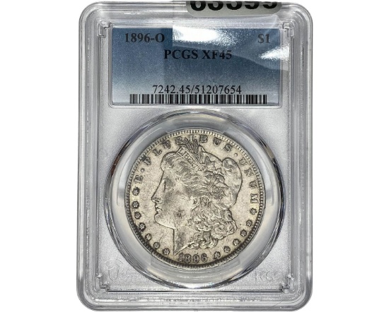 1896-O Morgan Silver Dollar PCGS XF45