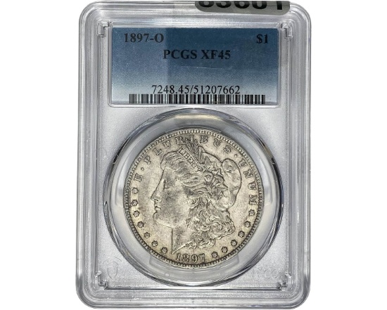 1897-O Morgan Silver Dollar PCGS XF45