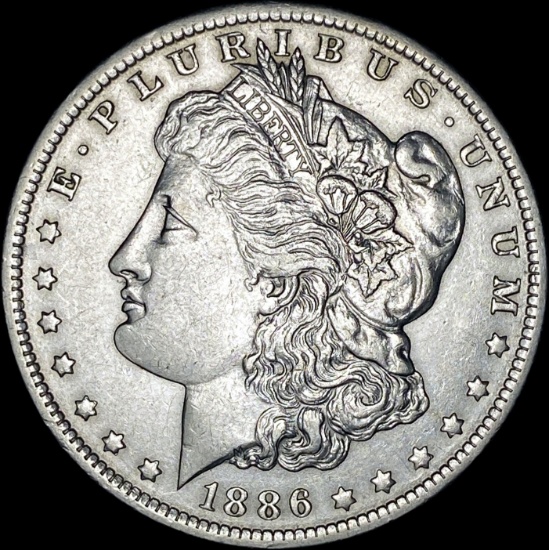 1886 Silver Morgan Dollar CLOSELY UNCIRCULATED