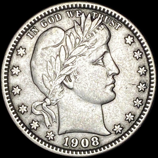 1908 Barber Quarter CLOSELY UNCIRCULATED