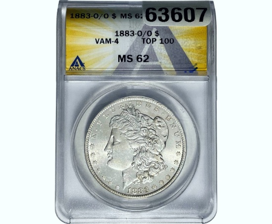 1883-O Morgan Silver Dollar ANACS MS62 VAM-4