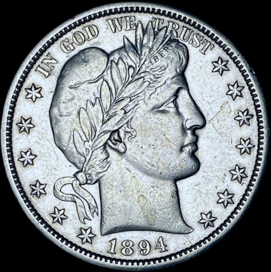1894-O Silver Half Dollar CLOSELY UNCIRCULATED