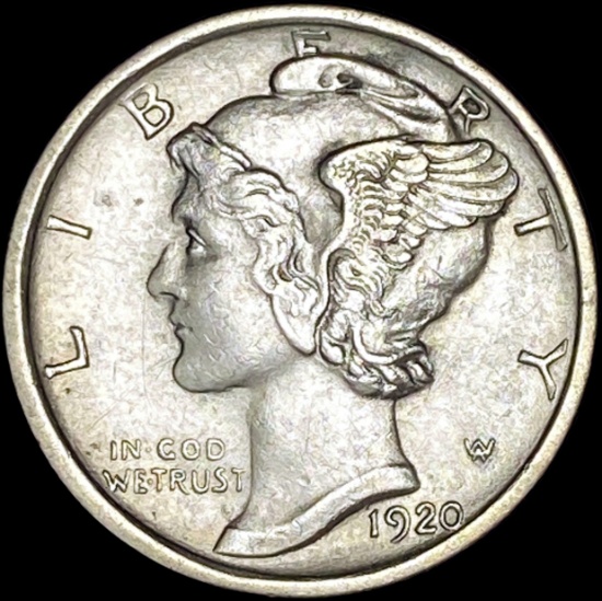 1920-S Silver Mercury Dime CLOSELY UNCIRCULATED
