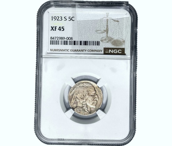 1923 Buffalo Nickel NGC XF45