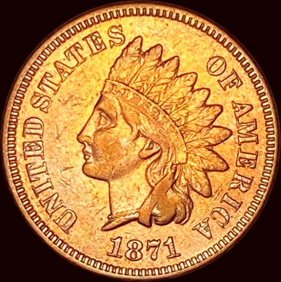 1871 Indian Head Cent CLOSELY UNCIRCULATED