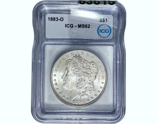 1883-O Morgan Silver Dollar ICG MS62