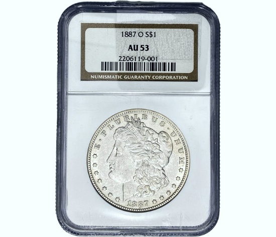 1887-O Morgan Silver Dollar NGC AU53