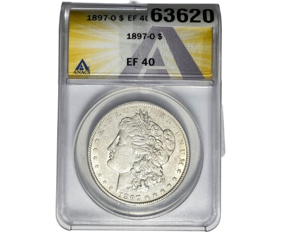 1897-O Morgan Silver Dollar ANACS EF40