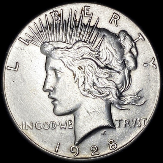 1928 Silver Peace Dollar CLOSELY UNCIRCULATED