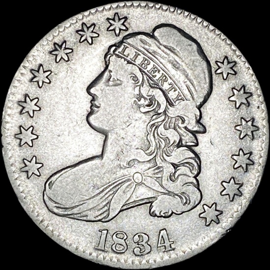 1834 Capped Bust Half Dollar LIGHTLY CIRCULATED