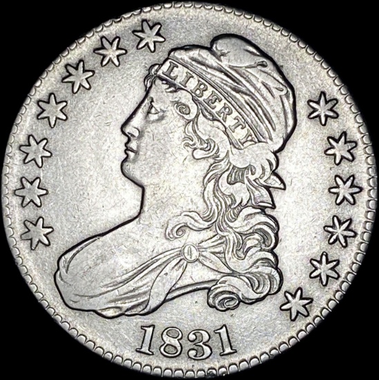 1831 Capped Bust Half Dollar NEARLY UNCIRCULATED