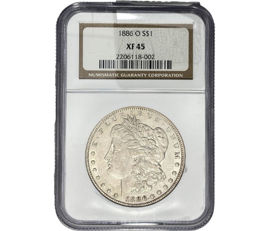 1886-O Morgan Silver Dollar NGC XF45