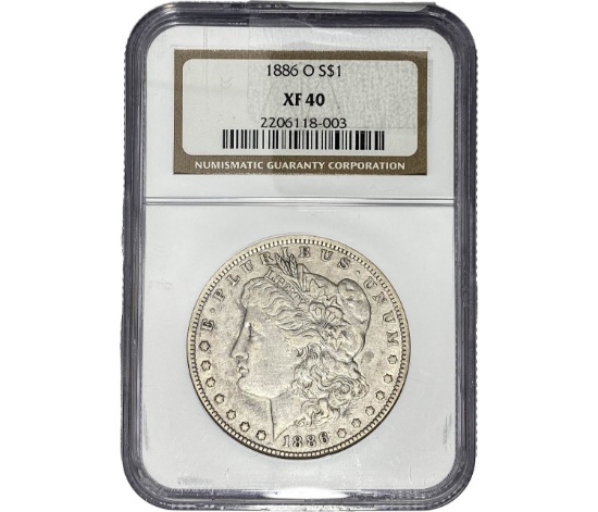 1886-O Morgan Silver Dollar NGC XF40