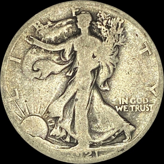1921-S Silver Walking Liberty Half Dollar NICELY CIRCULATED