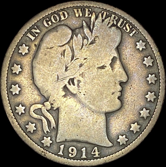 1914 Barber Half Dollar NICELY CIRCULATED