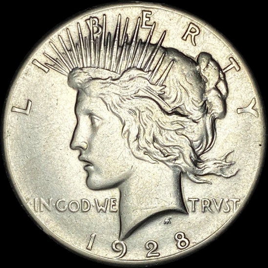 1928 Silver Peace Dollar CLOSELY UNCIRCULATED