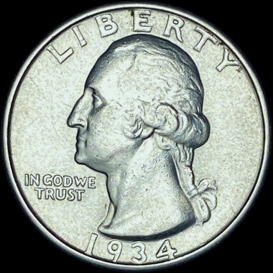 1934 Silver Washington Quarter CHOICE BU