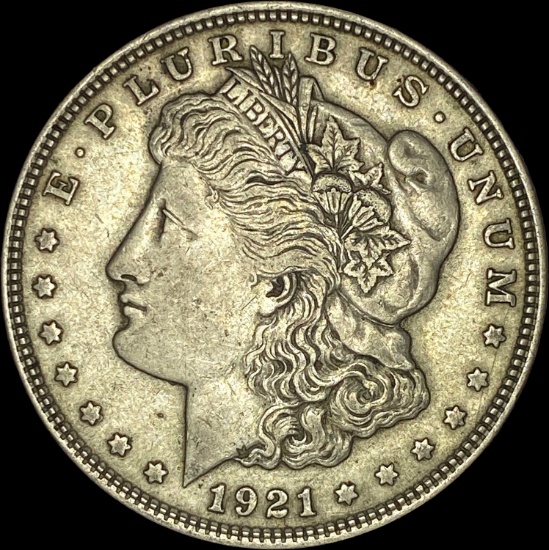 1921 Silver Morgan Dollar NEARLY UNCIRCULATED