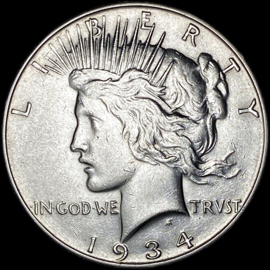 1934 Silver Peace Dollar CLOSELY UNCIRCULATED