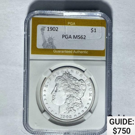 1902 Morgan Dollar PGA MS62 SILVER