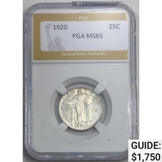 1920 Standing Liberty Quarter PGA MS65