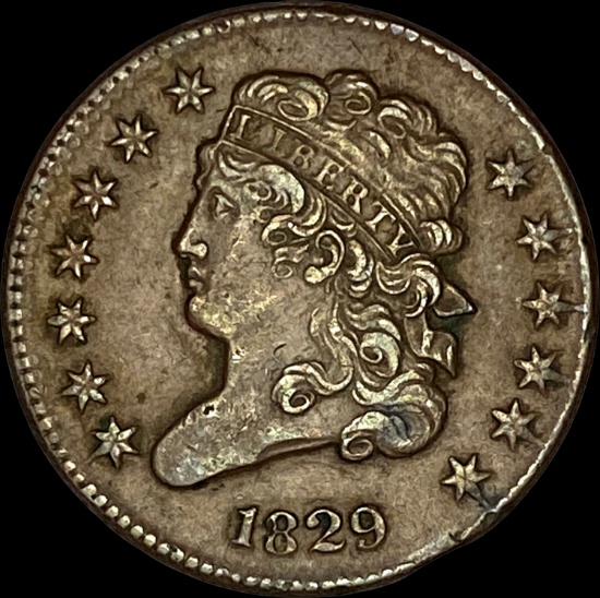 1829 Classic Head Half Cent CLOSELY UNCIRCULATED