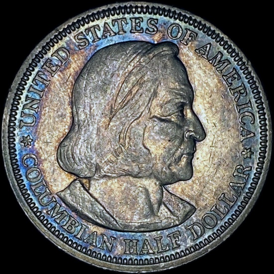 1892 Silver Columbian Half Dollar CHOICE AU