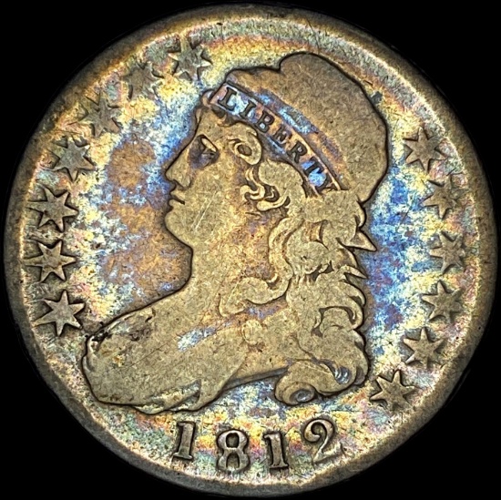 1812 Capped Bust Half Dollar LIGHTLY CIRCULATED