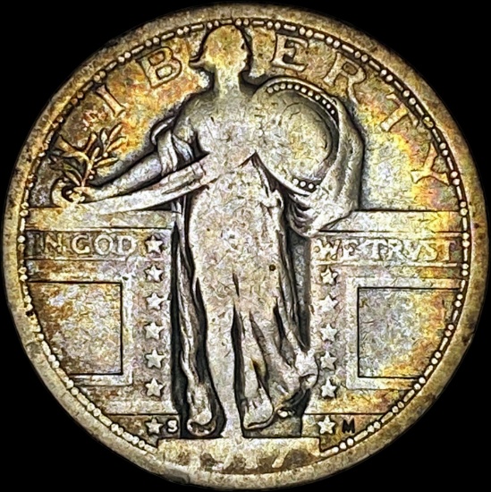 1927-S Silver Standing Liberty Quarter NICELY CIRCULATED