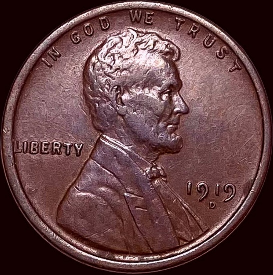 1919-D Lincoln Wheat Cent CLOSELY UNCIRCULATED