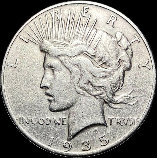1935 Silver Peace Dollar NEARLY UNCIRCULATED