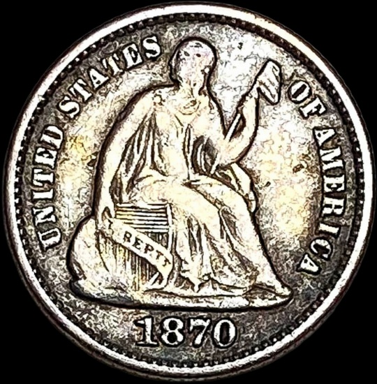1870 Seated Liberty Half Dime CLOSELY UNCIRCULATED