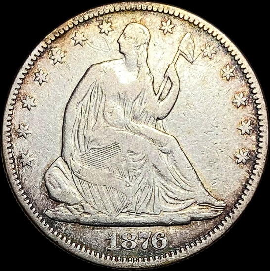1876 Seated Liberty Half Dollar LIGHTLY CIRCULATED