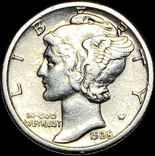 1928 Mercury Dime CLOSELY UNCIRCULATED