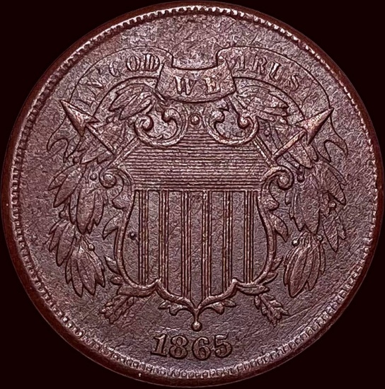 1865 Copper 2 Cents CLOSELY UNCIRCULATED