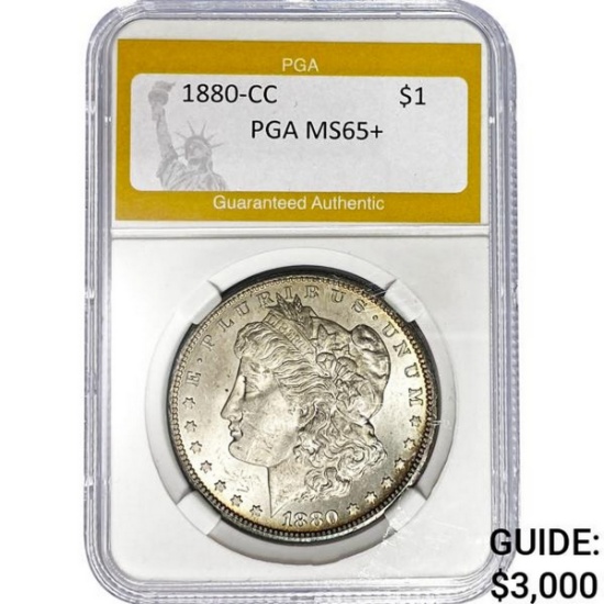 1880-CC Morgan Dollar PGA MS65+ SILVER