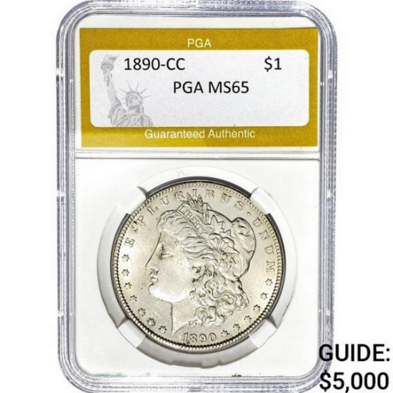 1890-CC Morgan Dollar PGA MS65 SILVER