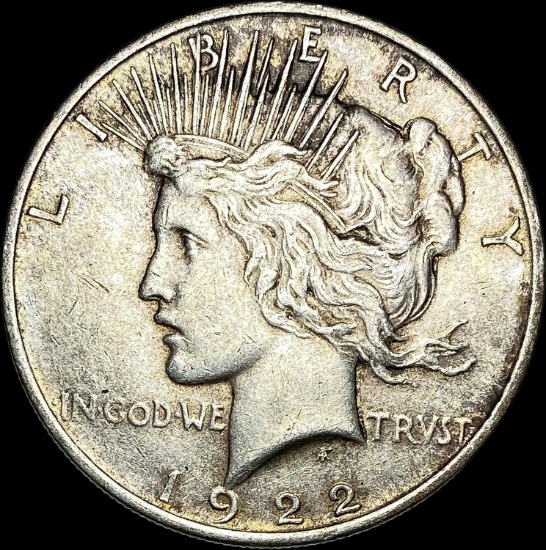 1922 Silver Peace Dollar NEARLY UNCIRCULATED